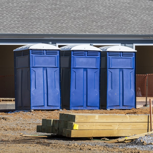 how often are the portable toilets cleaned and serviced during a rental period in Walsh Illinois